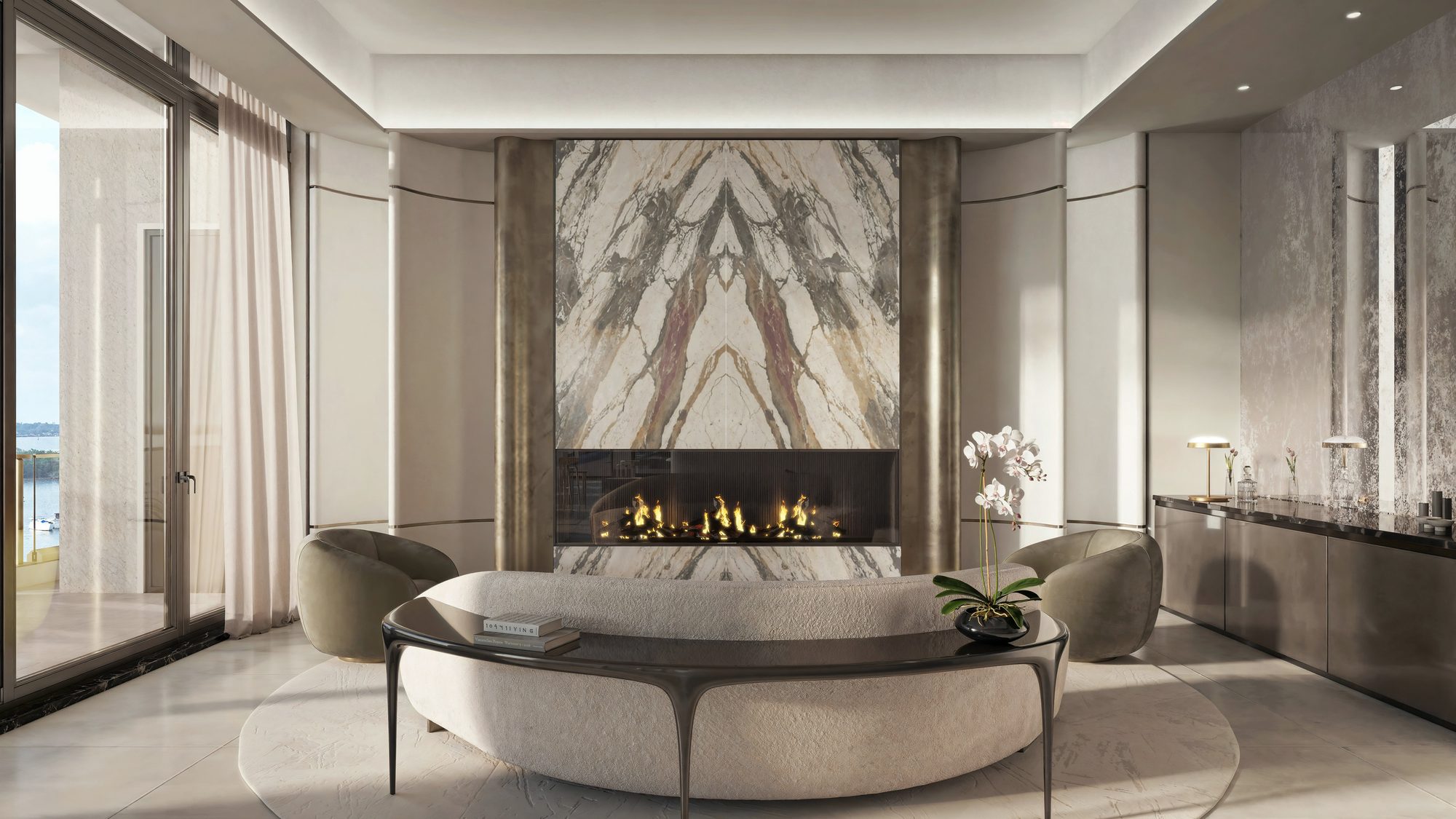 Great room, Tula Residences, North Bay Village